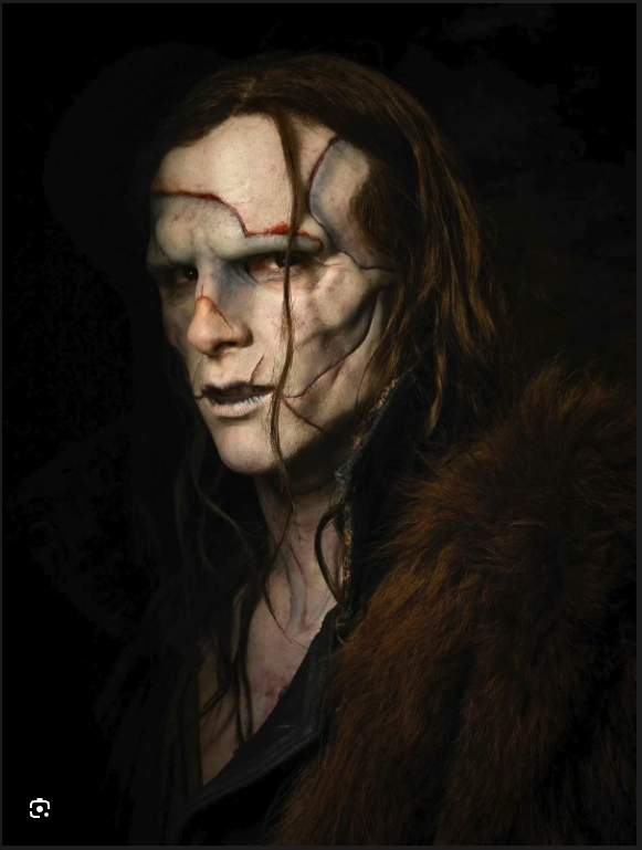 The creature from Guillermo del Toro's Frankenstein (2025) — human-shaped, but not human.